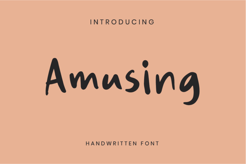 Image Preview of Amusing Handwriting Font Free