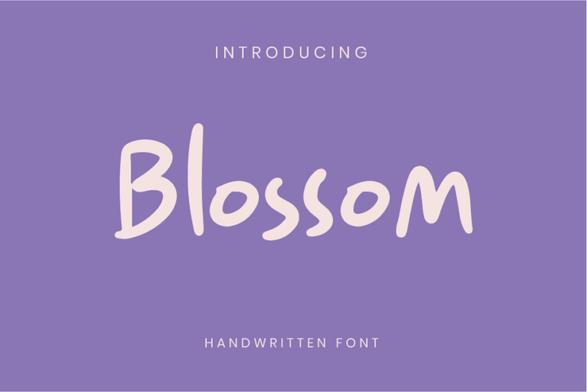 Image Preview of Blossom Handwritten Font - A Handwriting Font Bold