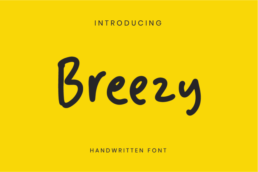 Image Preview of Breezy Handwritten Font - A Handwriting Font Style