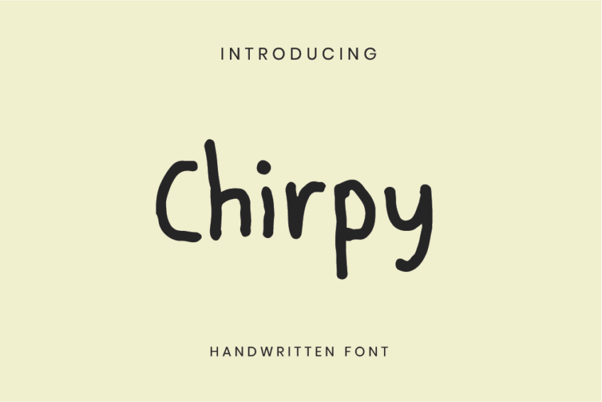 Image Preview of Chirpy Handwritten Font - A Handwriting Font for Kindergarten