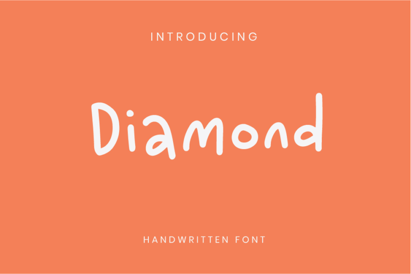 Image Preview of Diamond Handwritten Font - Best Font for Notes