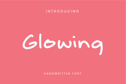 Image Preview of Glowing Handwritten Font - A Handwriting Fonts for Cards