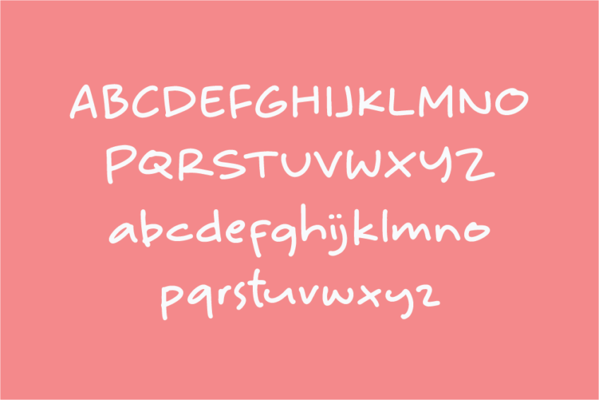 Image Preview of Glowing Handwritten Font - A Handwriting Fonts for Cards