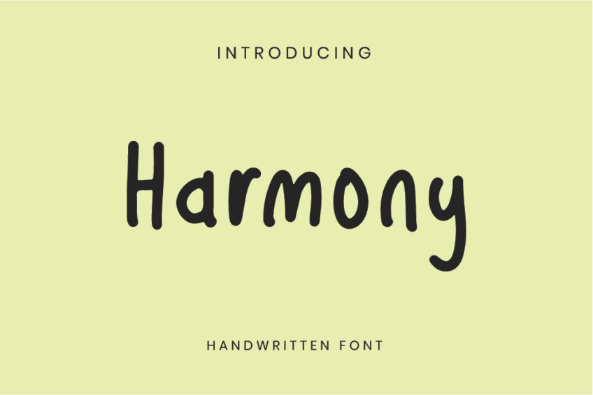 Image Preview of Harmony Handwriting Font Logo