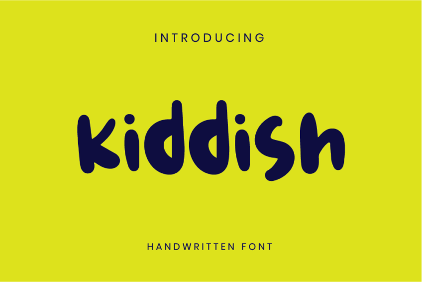 Image Preview of Kiddish Handwritten Font - A Handwriting Font Bold