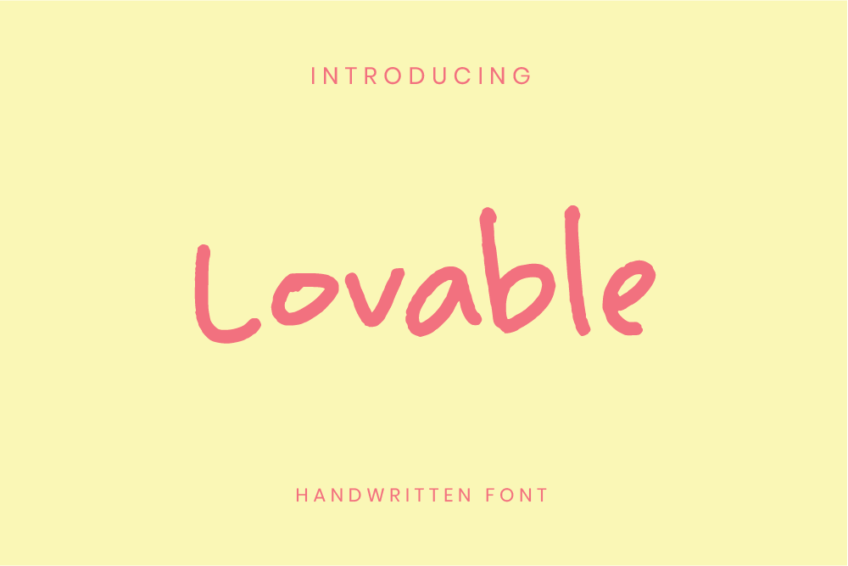 Image Preview of Lovable Handwritten Font - A Font that Looks Like Handwriting Word