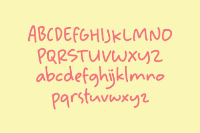 Image Preview of Lovable Handwritten Font - A Font that Looks Like Handwriting Word