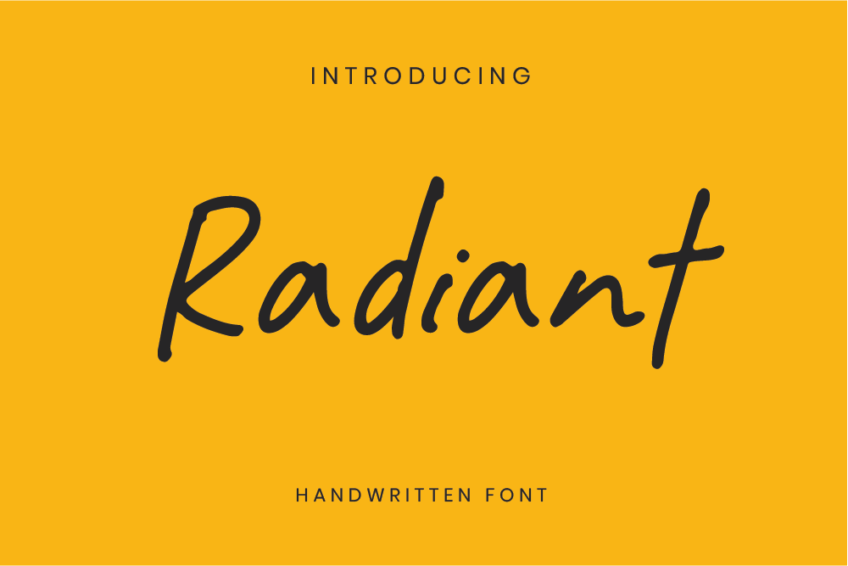 Image Preview of Radiant Handwriting Font Free