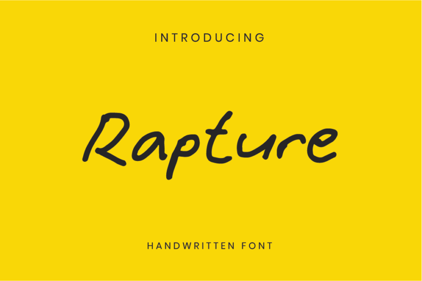 Image Preview of Rapture Handwritten Font - A Handwriting Font Style