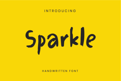 Image Preview of Sparkle Handwritten Font - A Handwriting Fonts for Cards