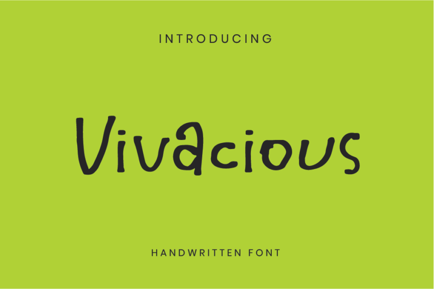 Image Preview of Vivacious Handwritten Font - A Handwriting Font Style