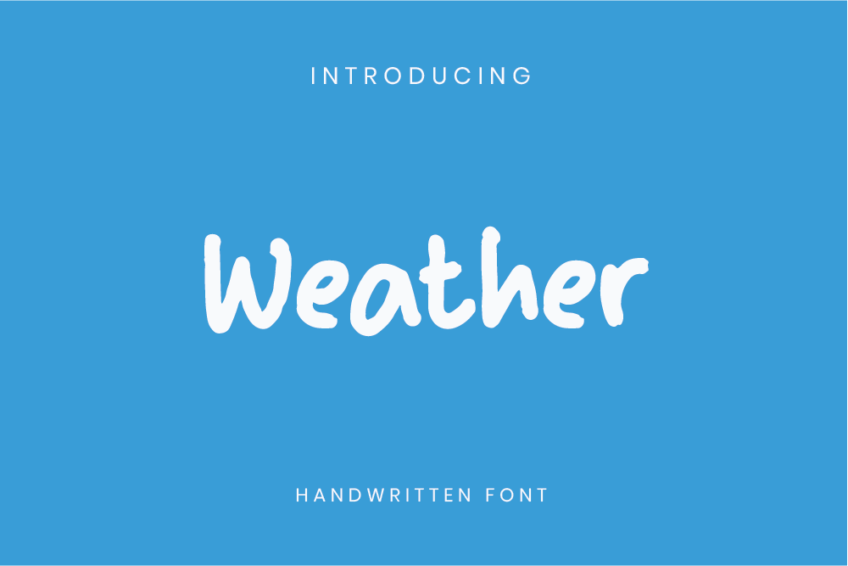 Image Preview of Weather Handwriting Font Free