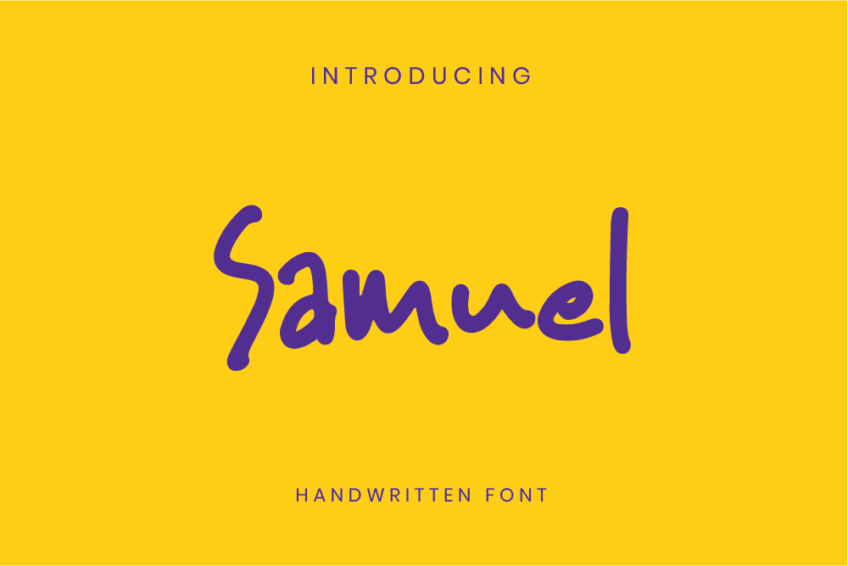 Image Preview of Samuel Handwritten Font - A Font that Looks Like Handwriting Word