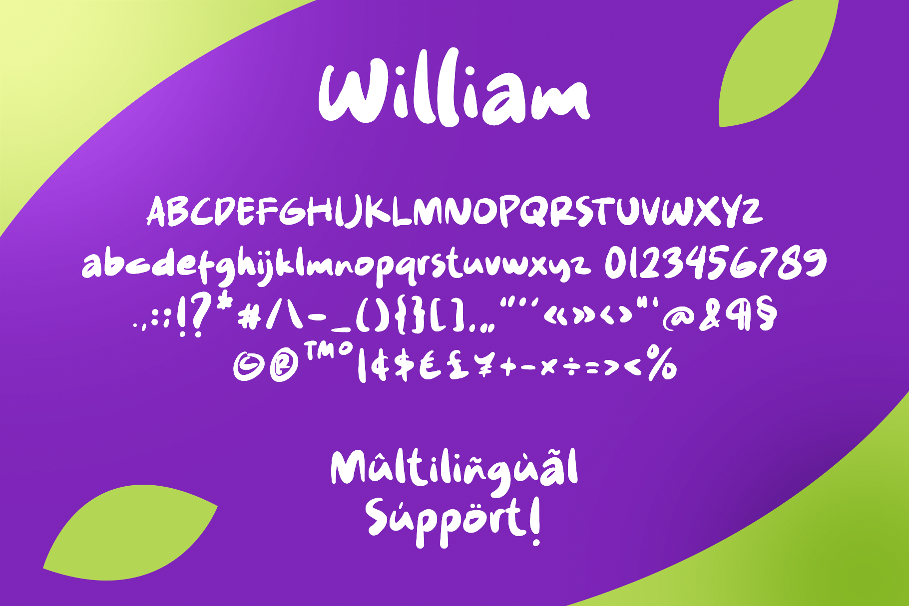 Image Preview of William Handwritten Font - A Handwriting Font Bold