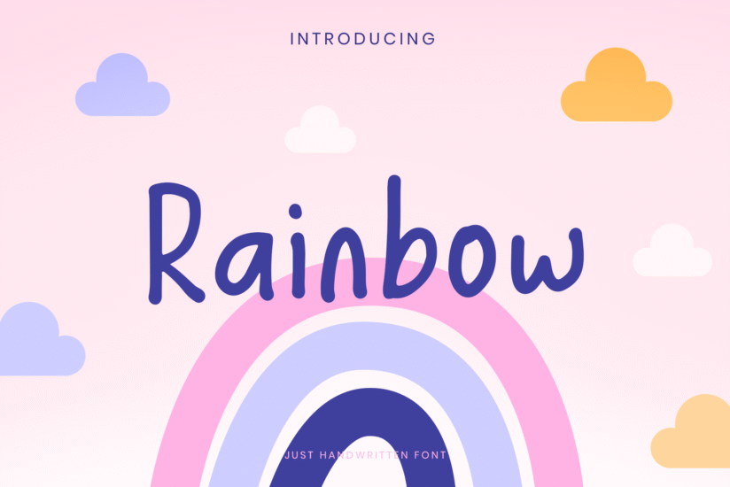 Image Preview of Rainbow Handwritten Font - Best Font for Notes