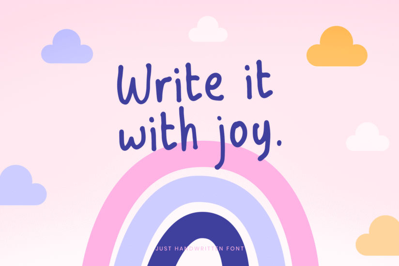 Image Preview of Rainbow Handwritten Font - Best Font for Notes