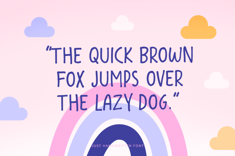Image Preview of Rainbow Handwritten Font - Best Font for Notes