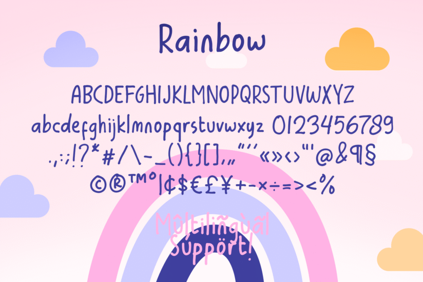 Image Preview of Rainbow Handwritten Font - Best Font for Notes