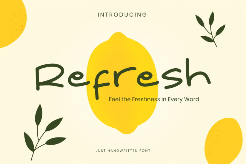 Image Preview of Refresh Handwritten Font - A Handwriting Fonts for Cards