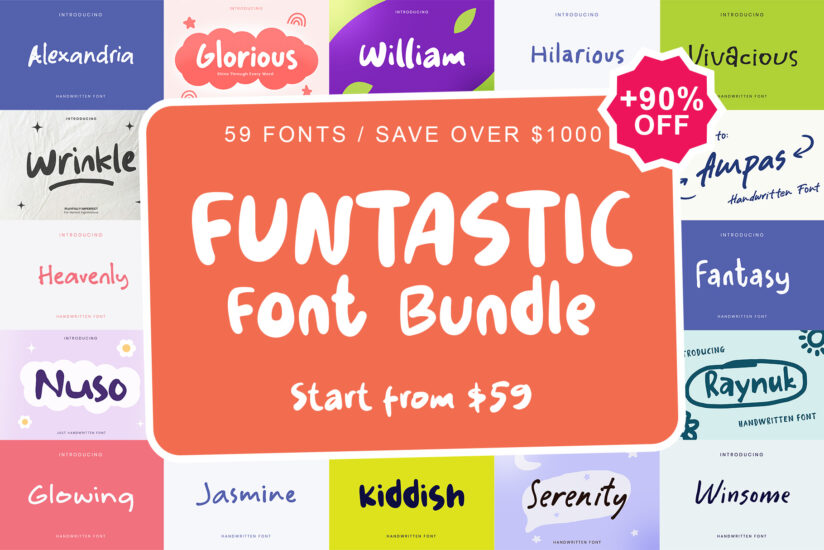 Image Preview of Funtastic Font Bundle | Just Handwritten Font - Best Book Cover Font